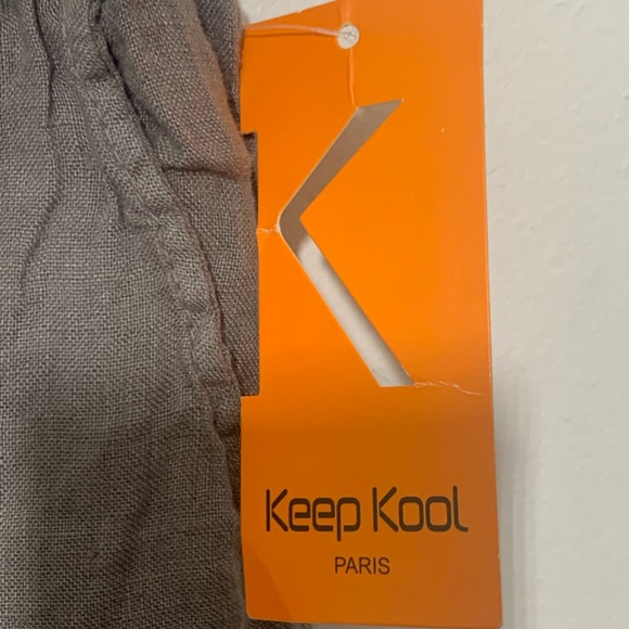 Superbelle Italy 100% linen Lagenlook pants w embroidery. Sz M NWT - Picture 9 of 9